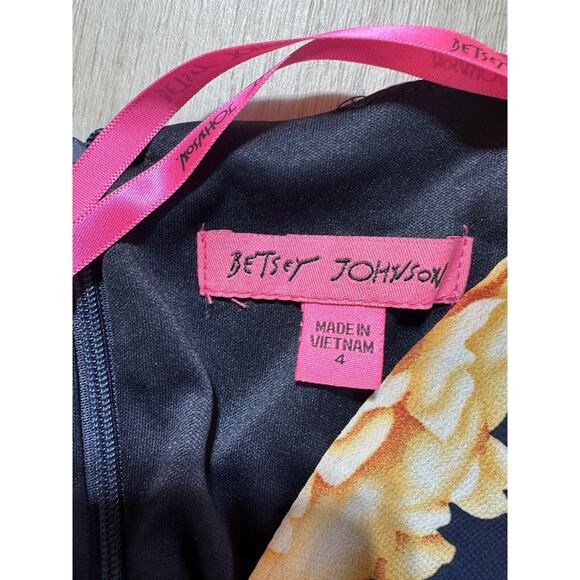 Betsey Johnson Bambi Deer Boho Mosaic Long Bell‎ Sleeve Mini Dress Size 4 - Picture 8 of 9